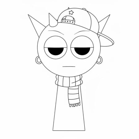 Sprunki Estiloso (Desenho para Colorir)