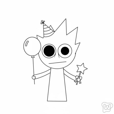 Sprunki Festivo (Desenho para Colorir)