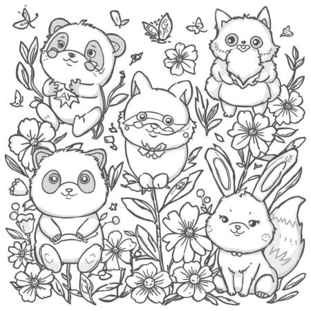 Squishmallows Animais Diversos (Desenho para Colorir)