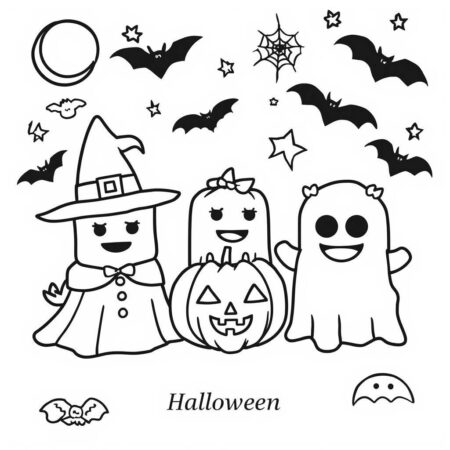 Squishmallows Dia das Bruxas (Desenho para Colorir)