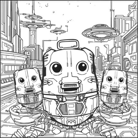 Squishmallows Estilo Futurista (Desenho para Colorir)