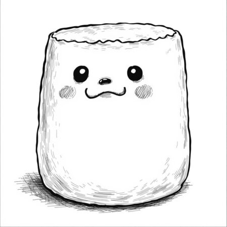 Squishmallows Estilo Realista (Desenho para Colorir)