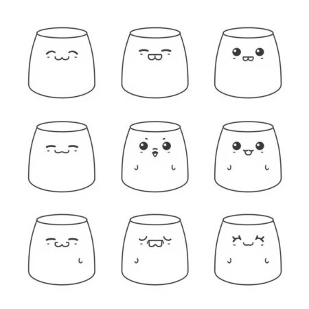 Squishmallows Estilo Simples (Desenho para Colorir)