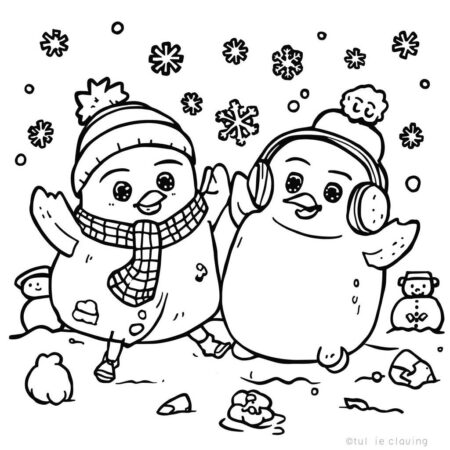 Squishmallows Estilo de Inverno (Desenho para Colorir)