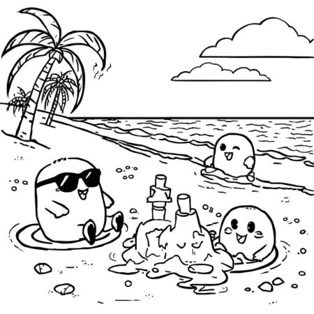 Squishmallows Ferias Tema (Desenho para Colorir)