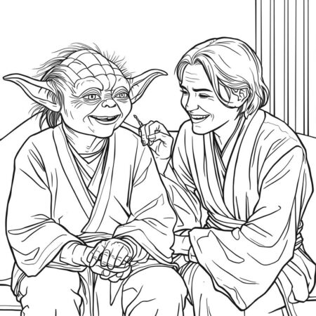 Star Wars Amizade (Desenho para Colorir)