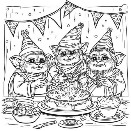 Star Wars Festas (Desenho para Colorir)