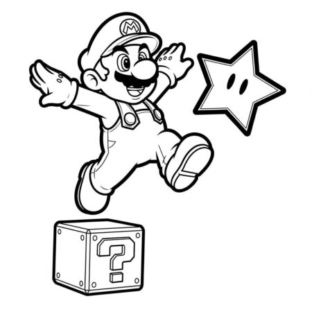 Super Mario Aventuras (Desenho para Colorir)