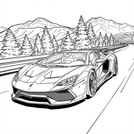 Supercarro Para Meninos (Desenho para Colorir)