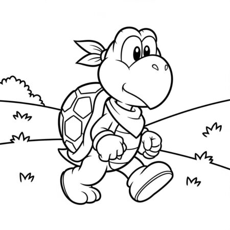 Tartaruga Koopa (Desenho para Colorir)