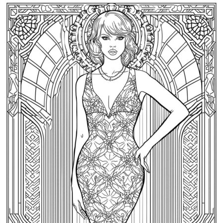 Taylor Swift Art Deco (Desenho para Colorir)