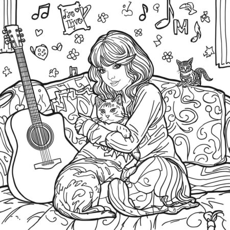 Taylor Swift Cats (Desenho para Colorir)