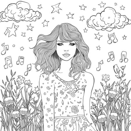 Taylor Swift Dreamland (Desenho para Colorir)
