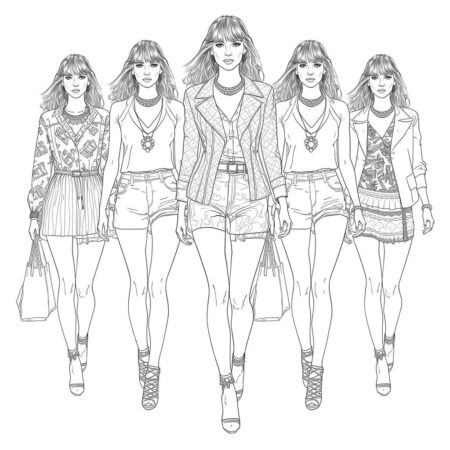 Taylor Swift Fashion (Desenho para Colorir)
