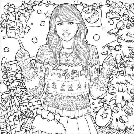 Taylor Swift Holidays (Desenho para Colorir)