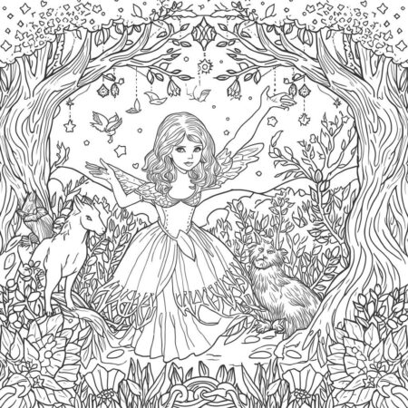 Taylor Swift Magical Forest (Desenho para Colorir)