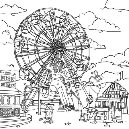 Taylor Swift at a Fair (Desenho para Colorir)