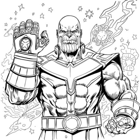 Thanos Poderoso (Desenho para Colorir)