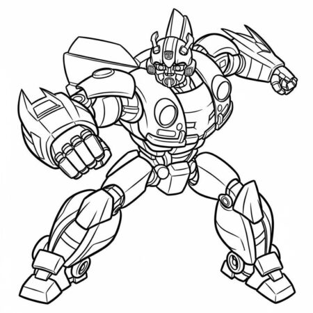 Transformers Bumblebee Simples (Desenho para Colorir)