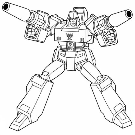 Transformers Megatron Luta (Desenho para Colorir)