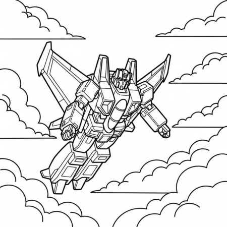 Transformers Starscream Voador (Desenho para Colorir)