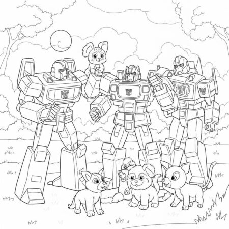 Transformers com Animais (Desenho para Colorir)