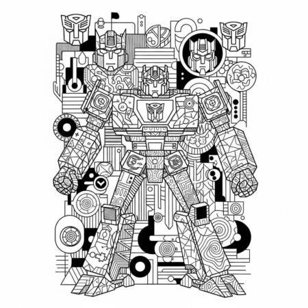 Transformers em Estilo Artistico (Desenho para Colorir)