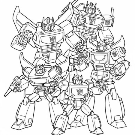 Transformers em Estilo Realista (Desenho para Colorir)