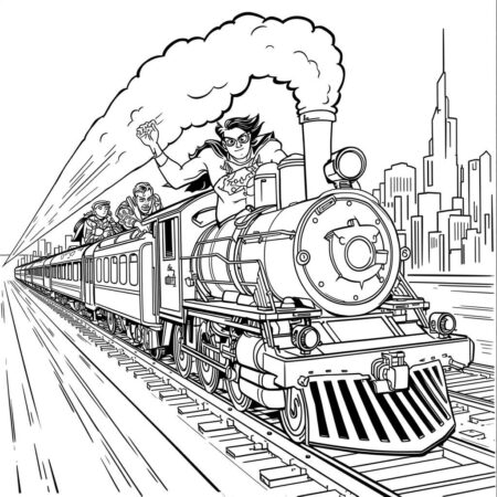 Trem de Acao (Desenho para Colorir)