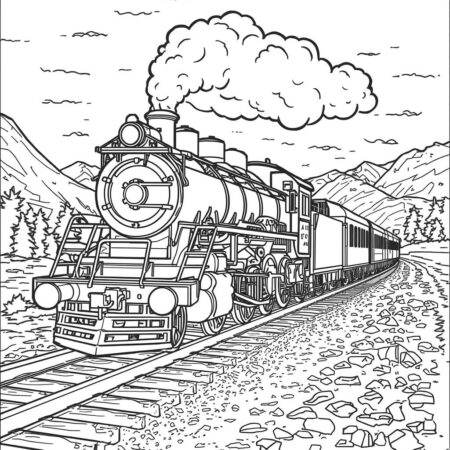 Trem de Ferro (Desenho para Colorir)