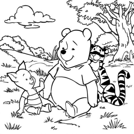 Ursinho Pooh e Amigos (Desenho para Colorir)