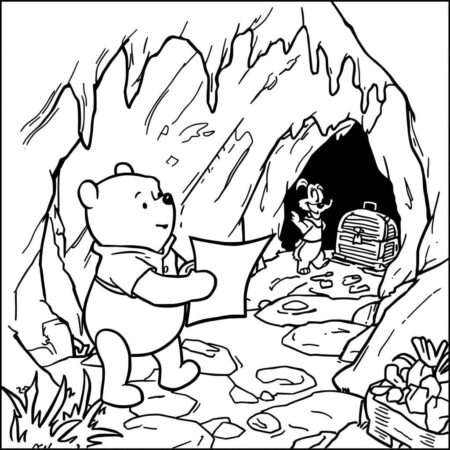 Ursinho Pooh e a Aventura (Desenho para Colorir)