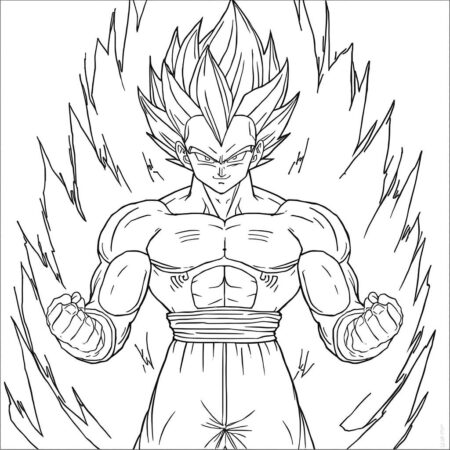 Vegeta Super Saiyajin (Desenho para Colorir)