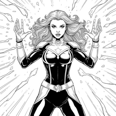 Wanda Maximoff Magica (Desenho para Colorir)