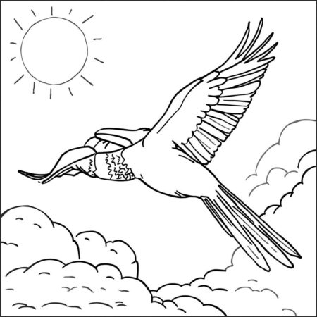 Zazu e o Sol (Desenho para Colorir)