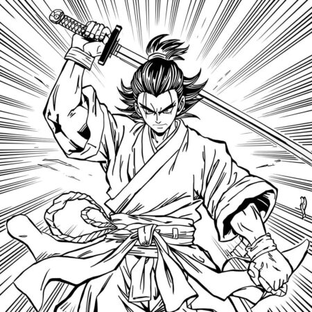 Zenitsu e sua coragem (Desenho para Colorir)