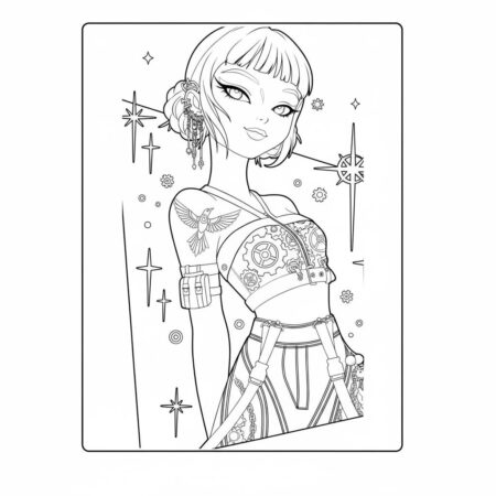 Zoey Estilosa com Look Fashion (Desenho para Colorir)