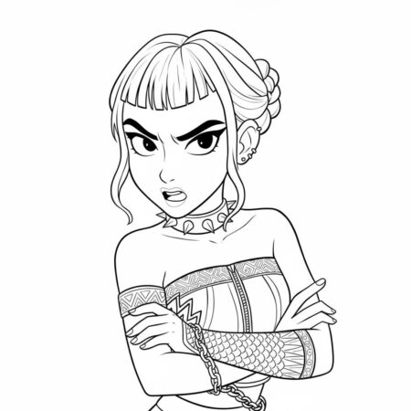 Zoey Estilosa com Look Tribal (Desenho para Colorir)
